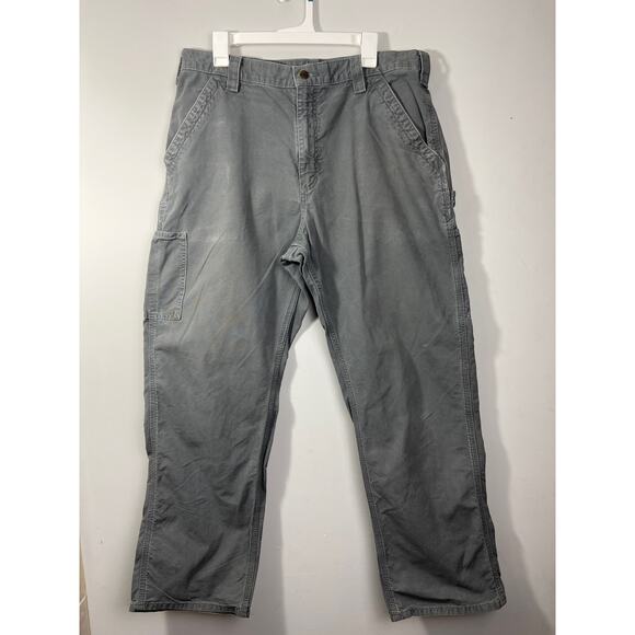 Carhartt Mens 36 x 32 Original Dungaree Fit Canvas B151 FAT Work Carpenter Pant - Picture 1 of 8